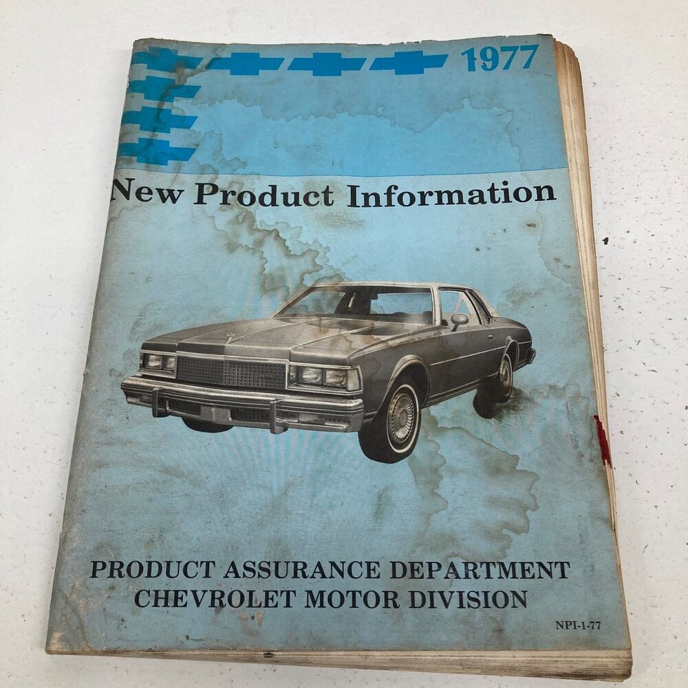 New Product Information Chevrolet Motor Division 1977